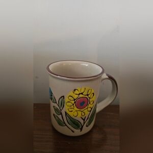 Floral Ceramic Mug with Colorful Design